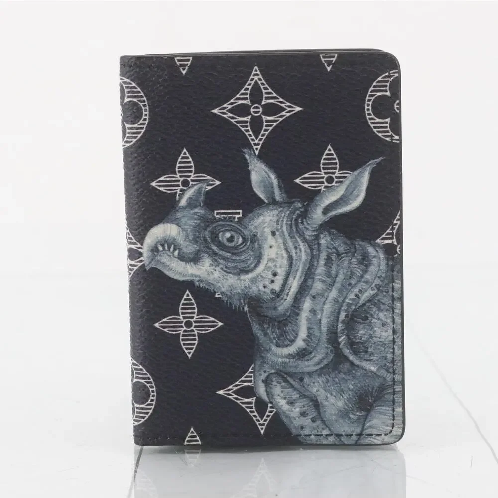 Louis Vuitton Chapman Pocket Organizer wallet Monogram LV Rhino Navy Blue w/box